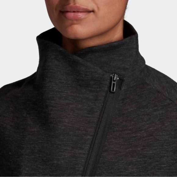 Adidas Women’s Heart Racer Zip Up Performance Long Sleeve Jacket size med - Picture 2 of 2